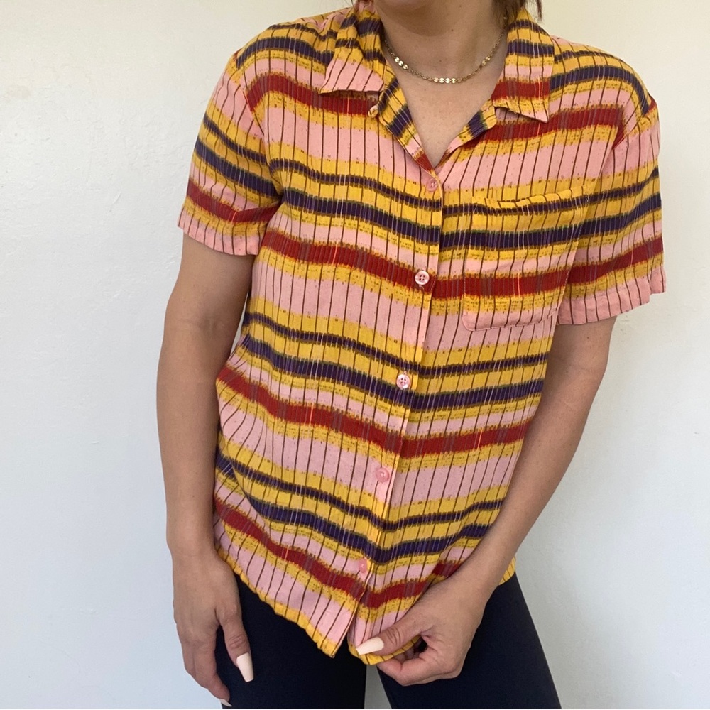 Urban Outfitters Button Up Women’s Small Vibrant Colors Boho Fall Style